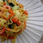 Tagliatelles de crêpes aux crevettes et légumes 15