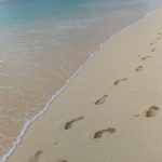pas sur le sable
