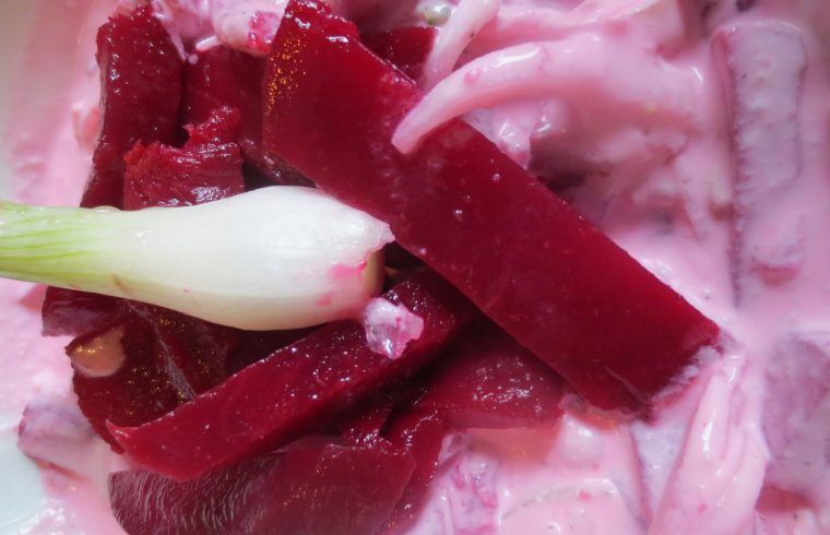 recettes biélorusses salade de betteraves crème aigre