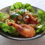 Salade de crevettes avocat et tomate 0
