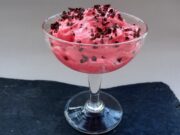 Yaourt stracciatella à la rose – Octobre rose