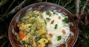 Curry de saumon au potimarron et épinards
