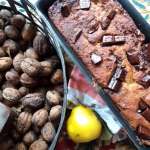 Gateau aux coings chocolat et noix