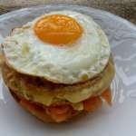 Burger de truite fumée comté et oeuf 0