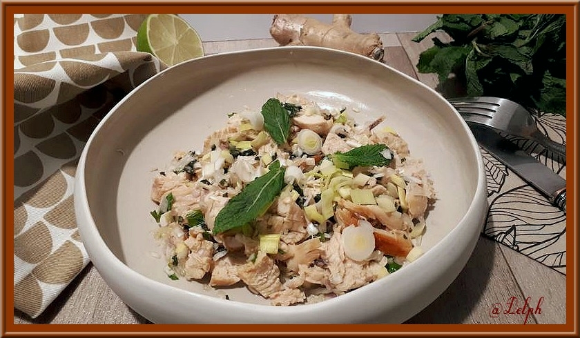 recettes laotiennes laap de poulet 