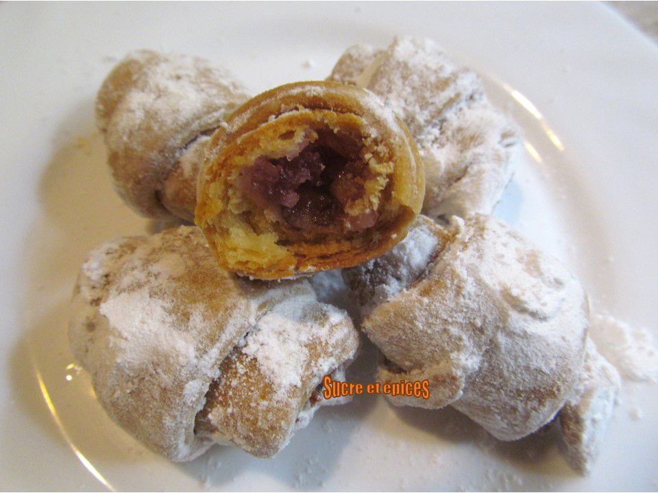 recettes roumaines - croissants sablés aux loukoums