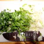 Saumon sauce crème à la truffe et blettes aux noix 2
