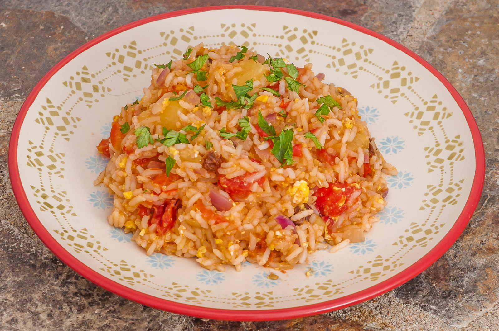 recettes thaïlandaises riz à l'ananas