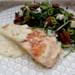Saumon sauce crème au bleu 0