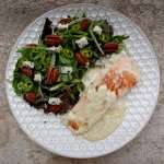 Saumon sauce crème au bleu
