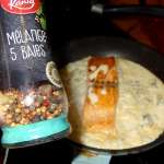 Saumon sauce crème au bleu 4