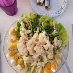 chou fleur oeufs salade sardines