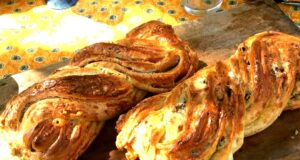 Kringle salé (au bleu-noix et comté-jambon)