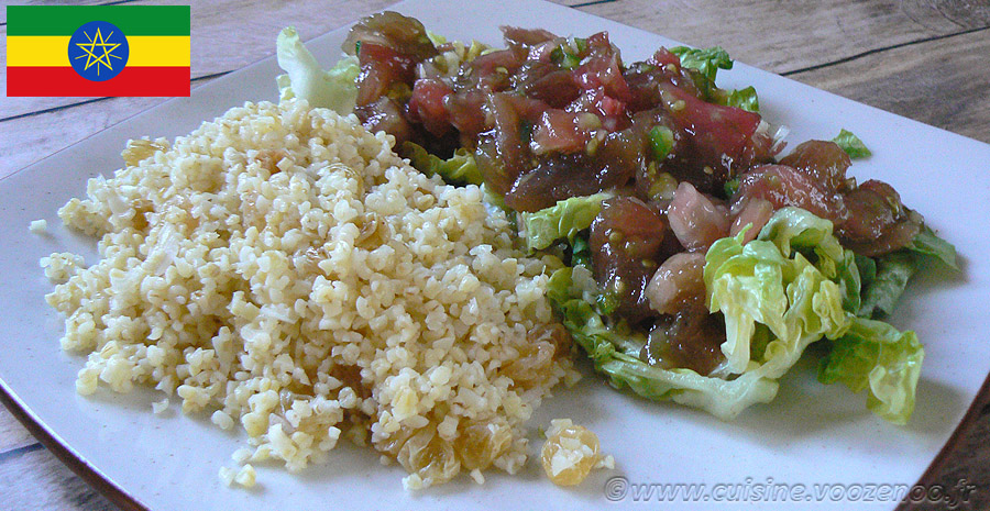 recettes éthiopiennes salade de boulgour salade de tomates