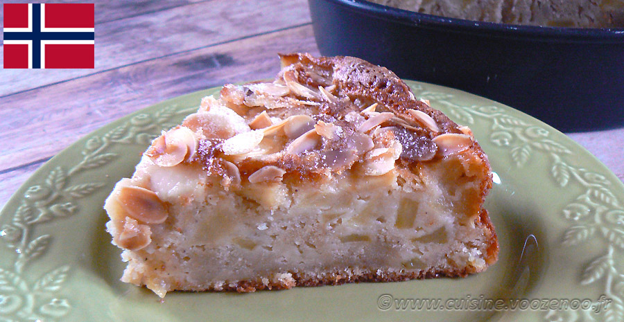 recettes norvégiennes gâteau aux pommes