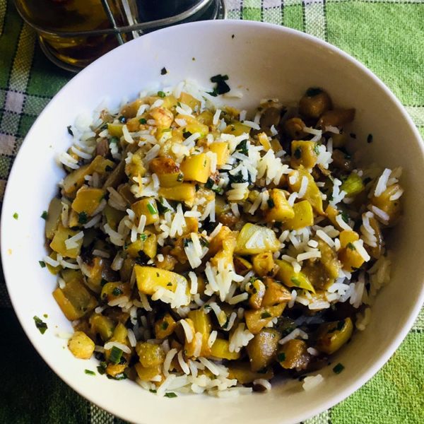 recettes italiennes poêlée de courgettes et aubergines