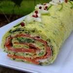 Roulade de courgettes et truite fumée