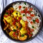Curry oeufs et crevettes 0