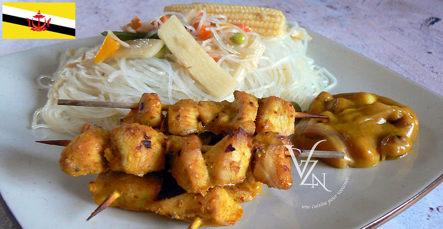recettes brunéiennes poulet satay