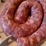 Saucisse marinée sur la braise 0002
