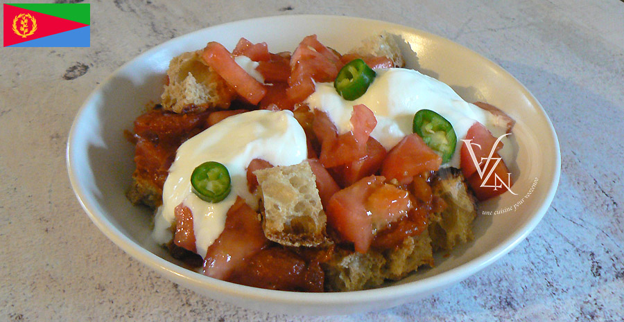 recettes érythréennes fata panzanella érythréenne
