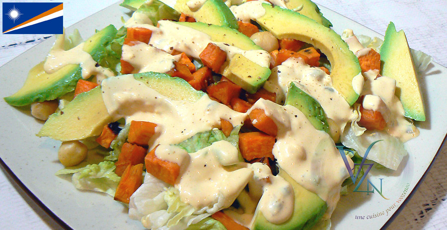 recettes marshallaises salade de patate douce vanille-passion