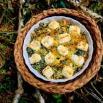 Gratin d&rsquo;épinards et semoule à la feta