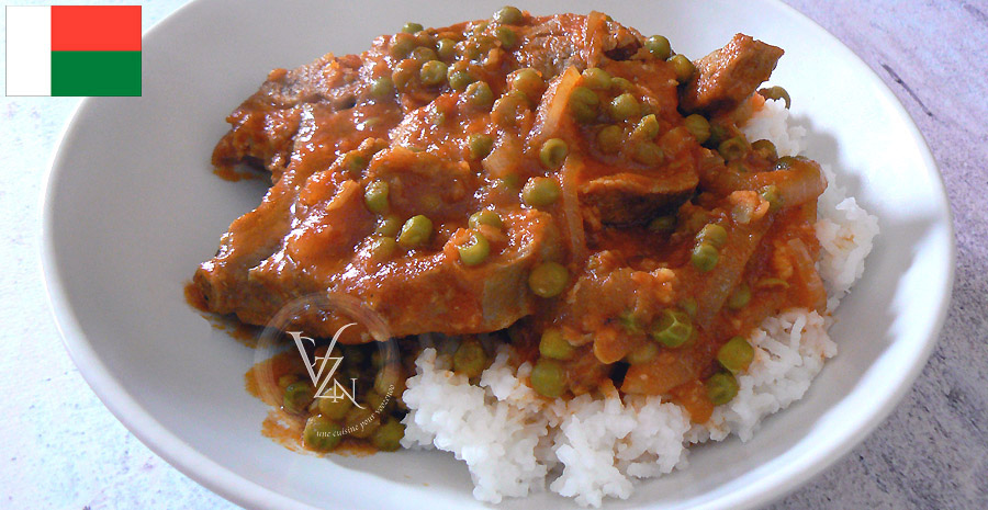 recettes malgaches Porc aux petits pois