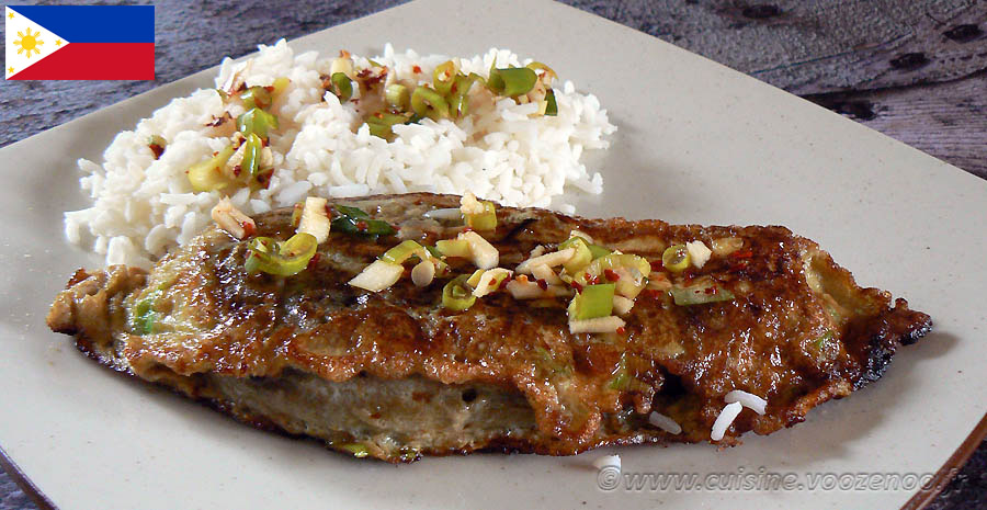 recettes philippines tortang talong aubergines frites aux oeufs