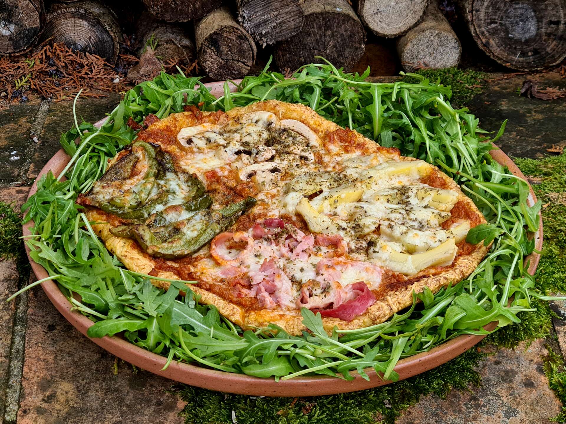 Recettes italiennes pizza cétogène des 4 saisons