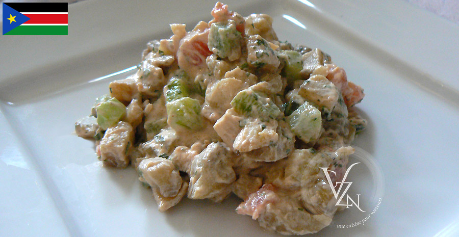 recettes sud-soudanaises salata aswad be zabadi