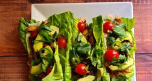 Viande grillée en barquettes de salade (Céto)