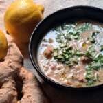soupe de boeuf au gingembre citron et basilic 0
