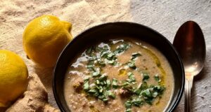 Soupe de boeuf au citron et basilic (céto)