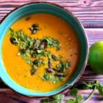 velouté de courge au citron vert et coco