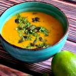 velouté de courge au citron vert et coco a