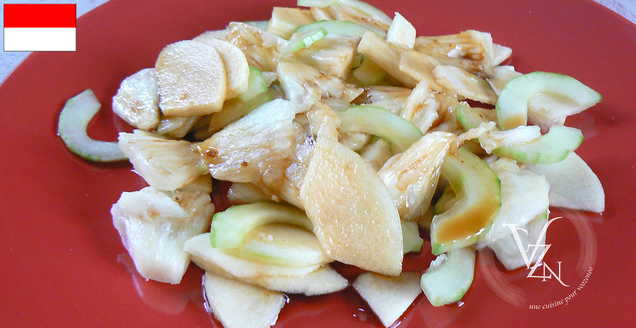 recettes indonésiennes salade indonésienne ananas et concombre