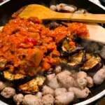 Ragoût de saucisses et aubergines 0005