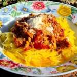 Courge spaghetti bolognaise au thon 0