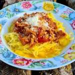 Courge spaghetti bolognaise au thon 007