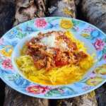 Courge spaghetti bolognaise au thon