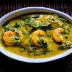 Curry rapide crevettes épinards 0