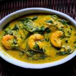 Curry rapide crevettes épinards
