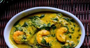 Curry rapide crevettes épinards