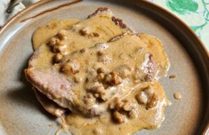 Escalopes à la crème de reblochon et noix