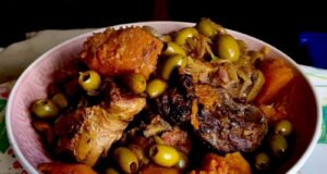 Ragoût de mouton à la citrouille et olives