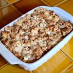 Cheesecake aux poires caramélisées en crumble