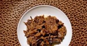 Effiloché de boeuf à la crème de coco