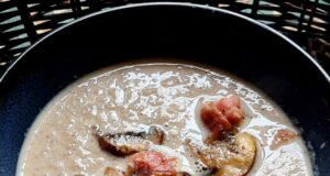 Velouté de lard aux champignons