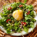 Burrata au caramel de vinaigre de cidre